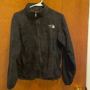 Black fleece north face jacket